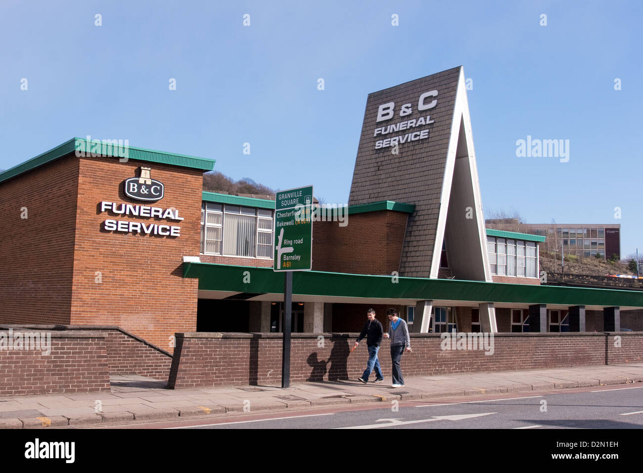 B & C Funeral Service building in Sheffield South Yorkshire England UK Stock Photo