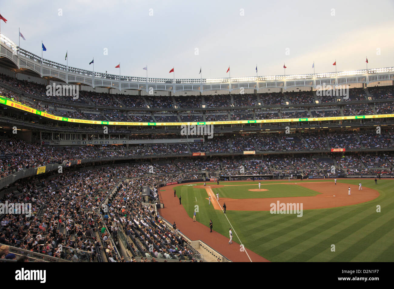 Baseball Game, Yankee Stadium, Bronx, New York City, United States of America, North America Stock Photo