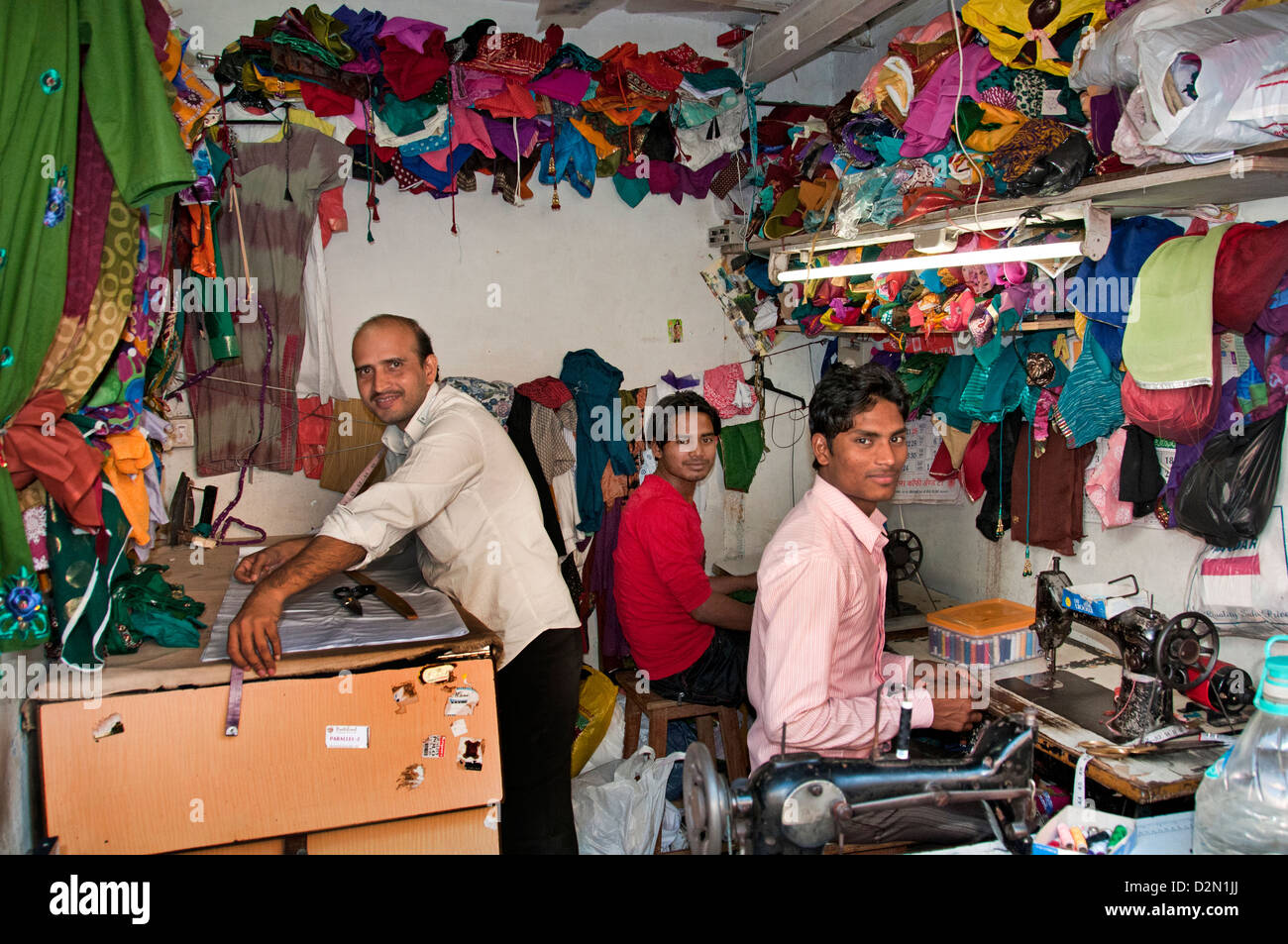 Tailor Mumbai ( Bombay ) India near Crawford Market Stock Photo