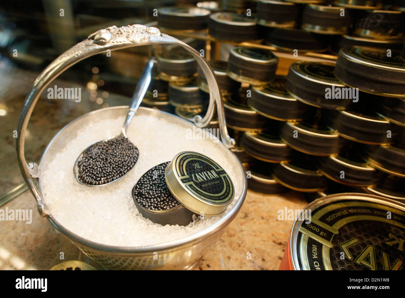 Russian caviar, St. Petersburg, Russia, Europe Stock Photo