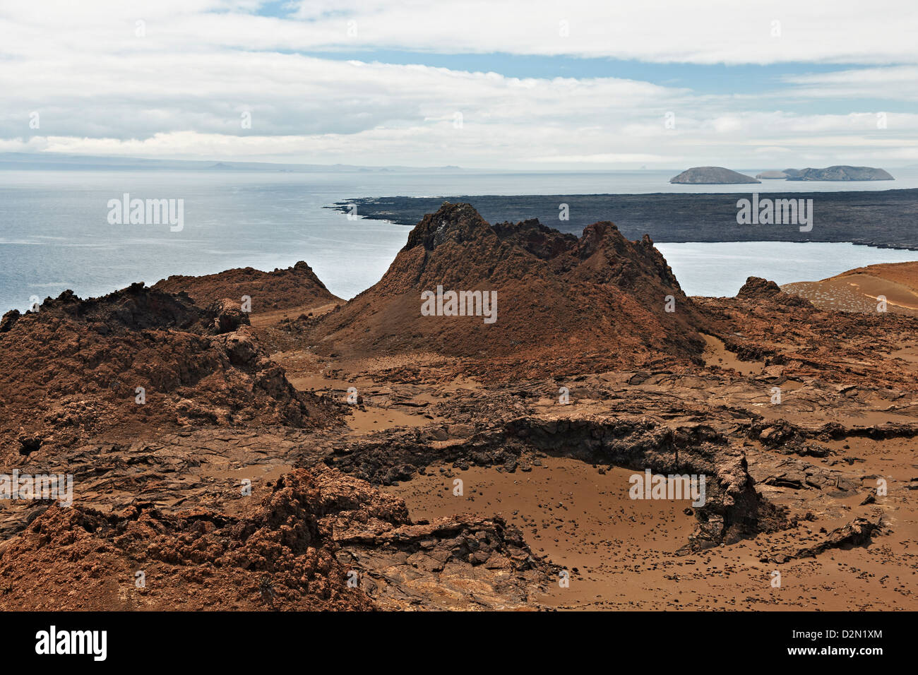 vulcanic landscape of Isla Bartolome, Galapagos Islands, Ecuador Stock Photo