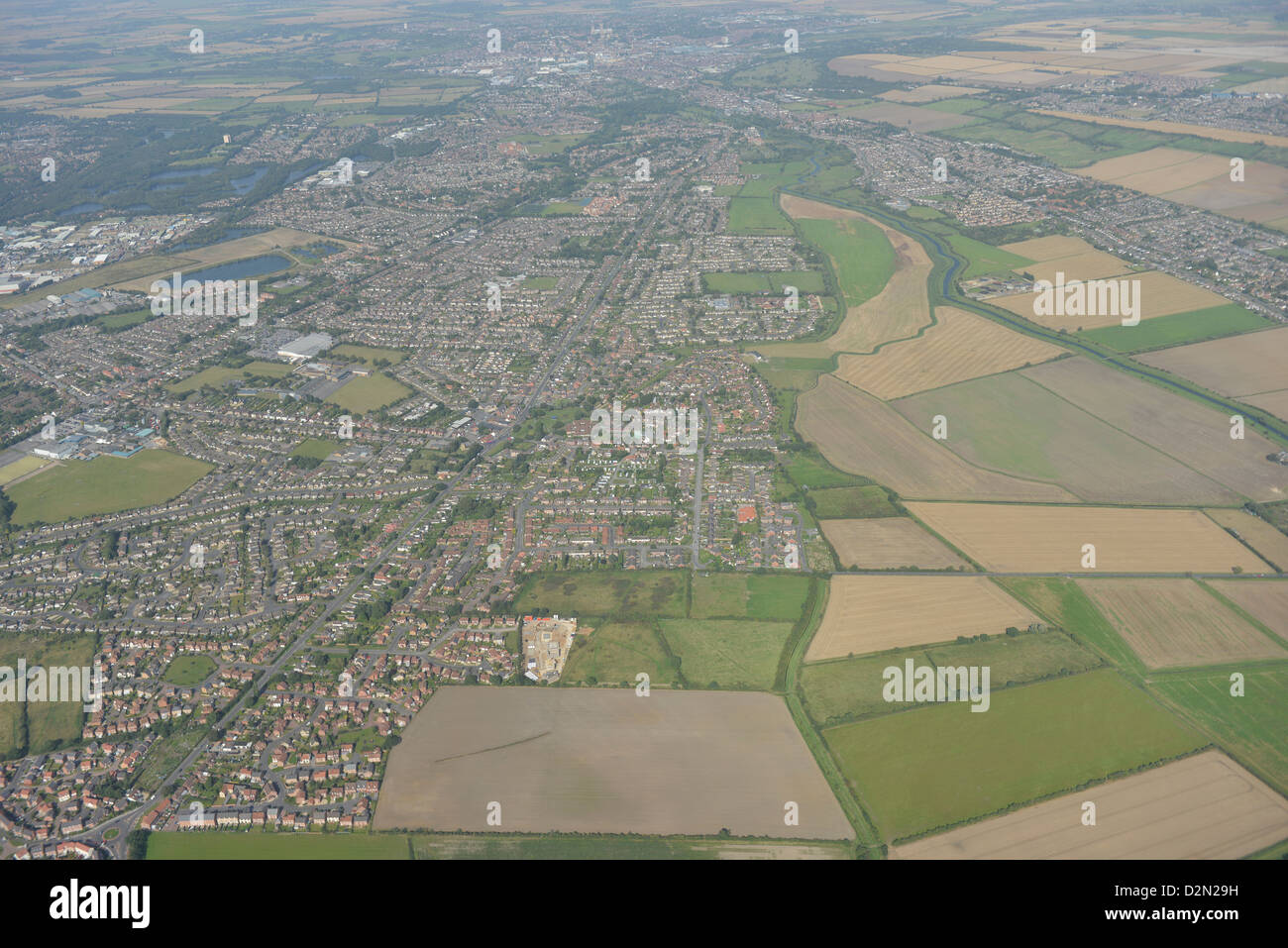 Aerial photograph of North Hykeham, Lincoln Stock Photo