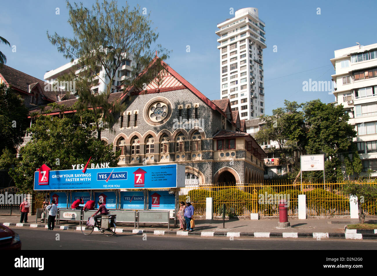 Wilson College Chowpatty Beach Camdevi Mumbai ( Bombay ) India Stock Photo