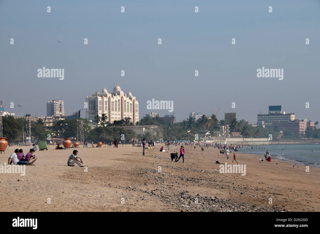 Chowpatty Beach Camdevi Mumbai ( Bombay ) India Stock Photo