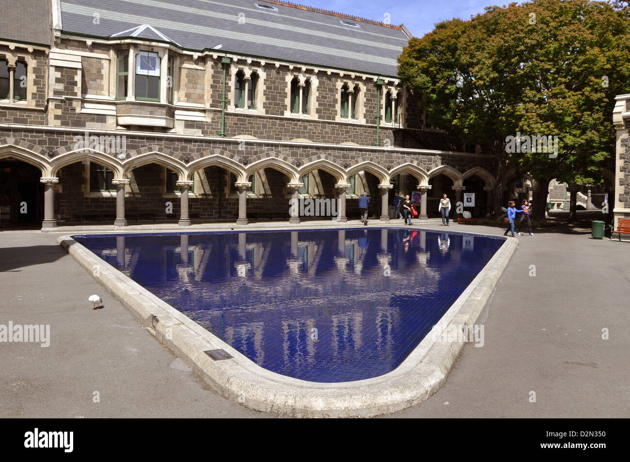 Pond at the Arts Centre, Christchurch, New Zealand Stock Photo