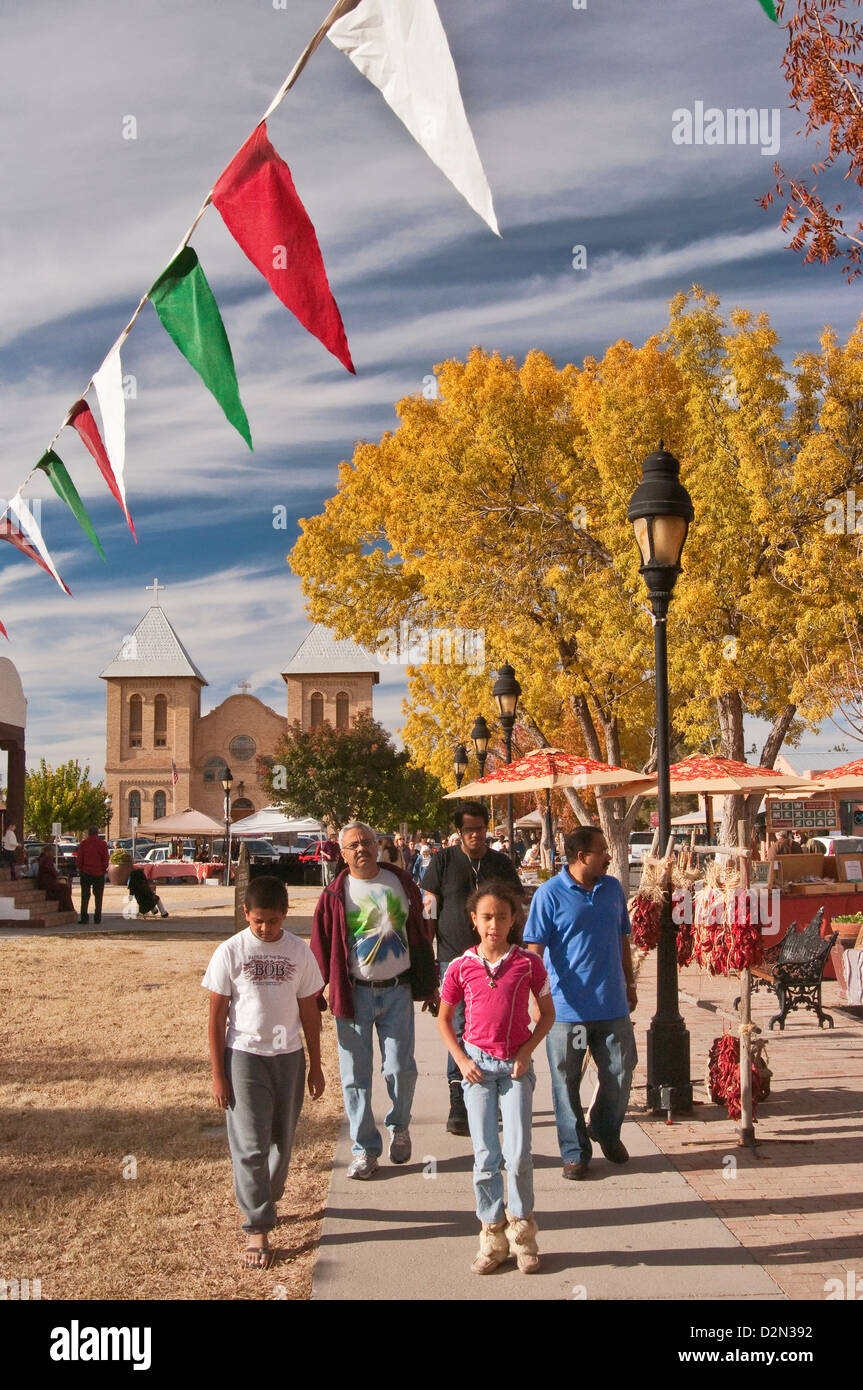 Street fair at Mesilla Plaza in town of Mesilla near Las Cruces, New