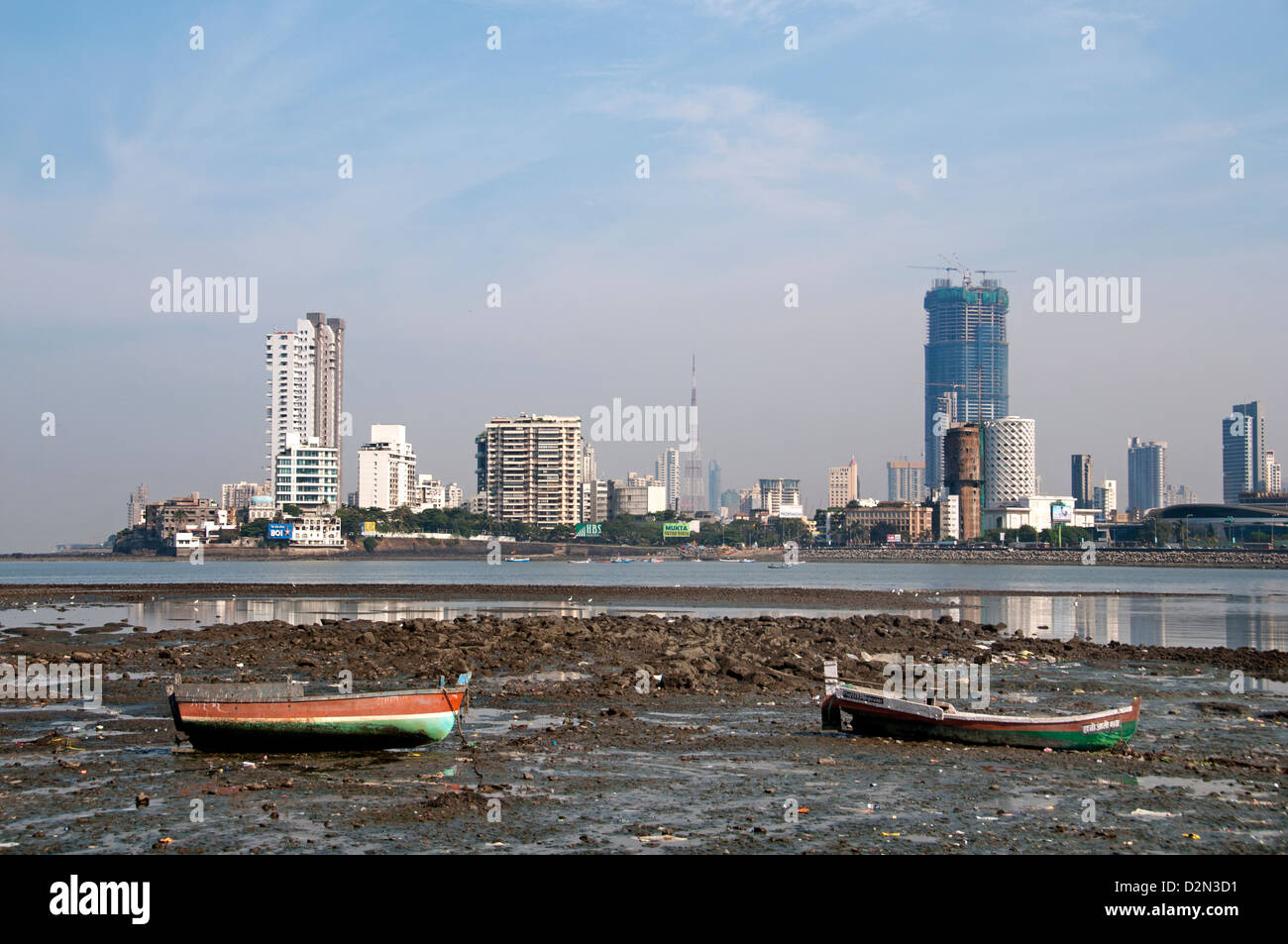 The Suburbs Bandra Mumbai ( Bombay ) India Bay Modern Architecture opposite of Haji Ali Mosque Stock Photo
