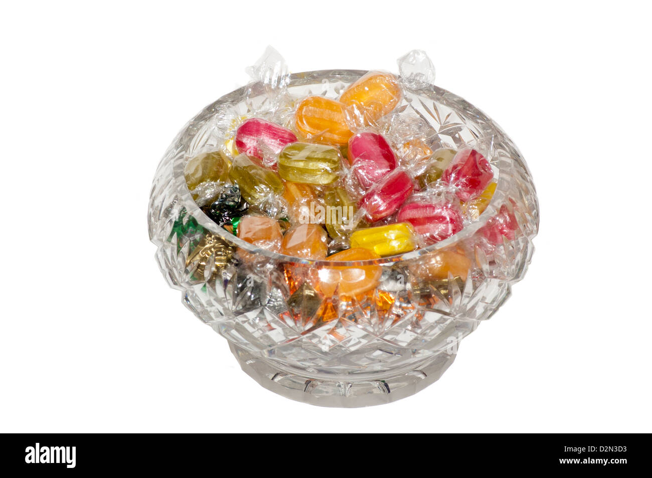 Glass Bowl Of Sweets Stock Photo Alamy