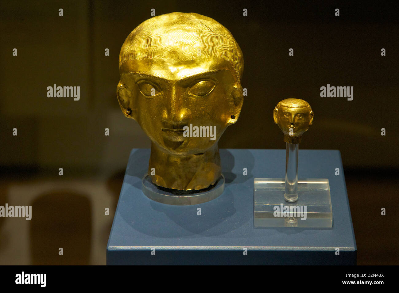 Gold heads, Oxus Treasure, 4th-5th century, BC, British Museum, London, England, UK, GB, British Isles Stock Photo