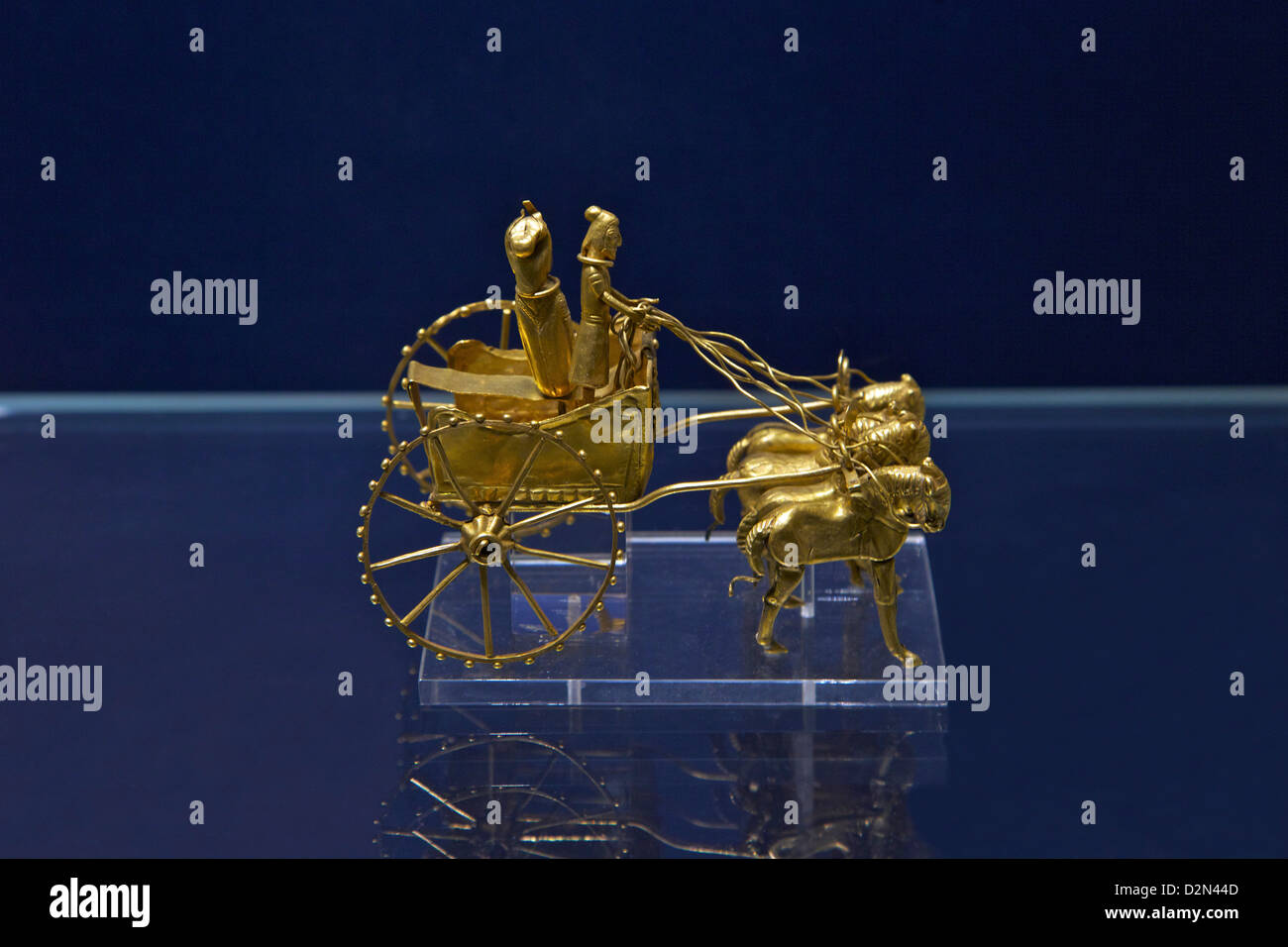 Gold model chariot, Oxus treasure, 4th or 5th century, BC, BCE, British Museum, London, England, UK, GB, British Isles Stock Photo