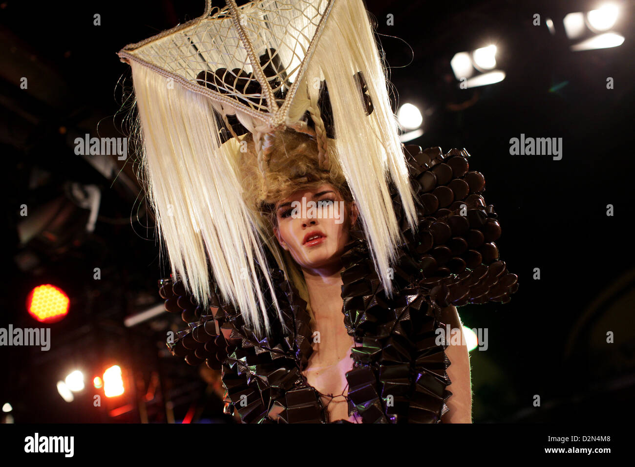 Model Luisa Hartema performs in the Alter Wartesaal during Lambertz Monday Night in Cologne, Germany, 28 January 2013. Photo: Rolf Vennenbernd Stock Photo