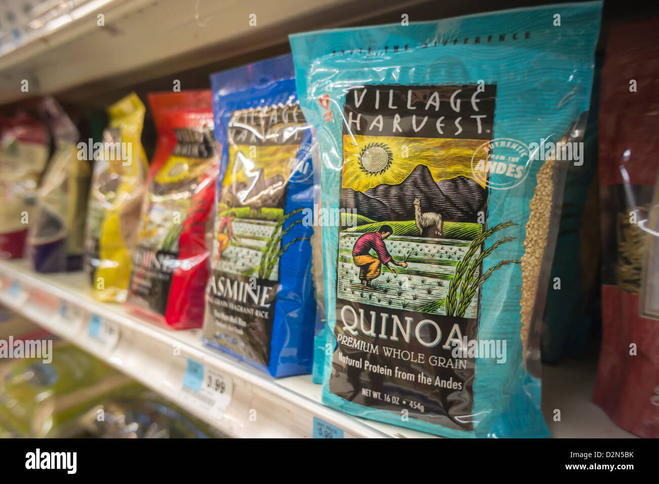 Store Quinoa Packages of quinoa are seen on supermarket shelves in New York Stock ...