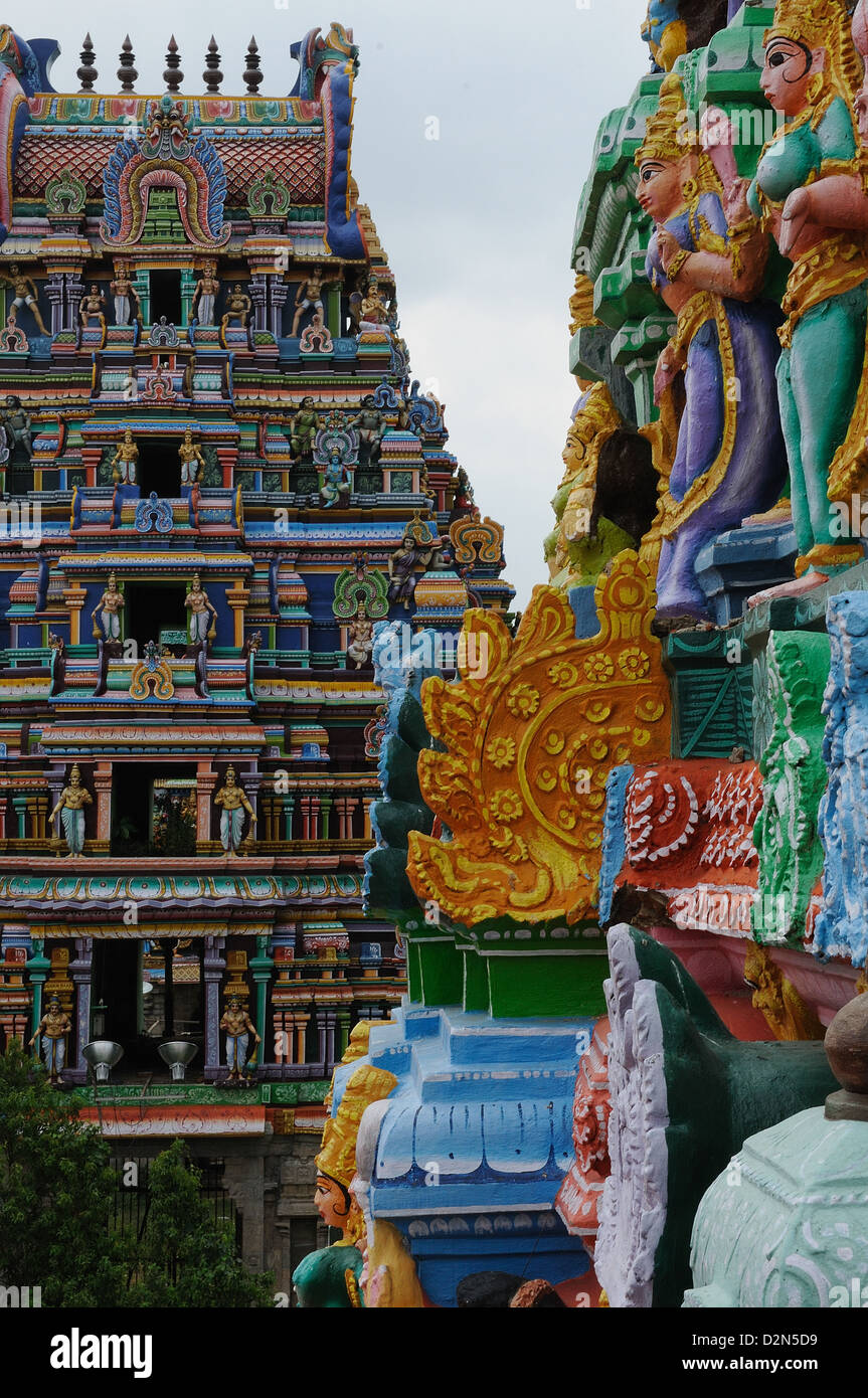 Temple at Manargudi, Tamil Nadu, India, Asia Stock Photo