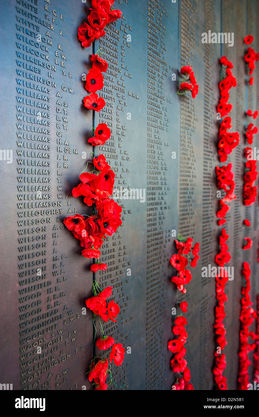 Roll of Honour at the Australian War Memorial, Canberra, Australian Capital Territory, Australia, Pacific Stock Photo
