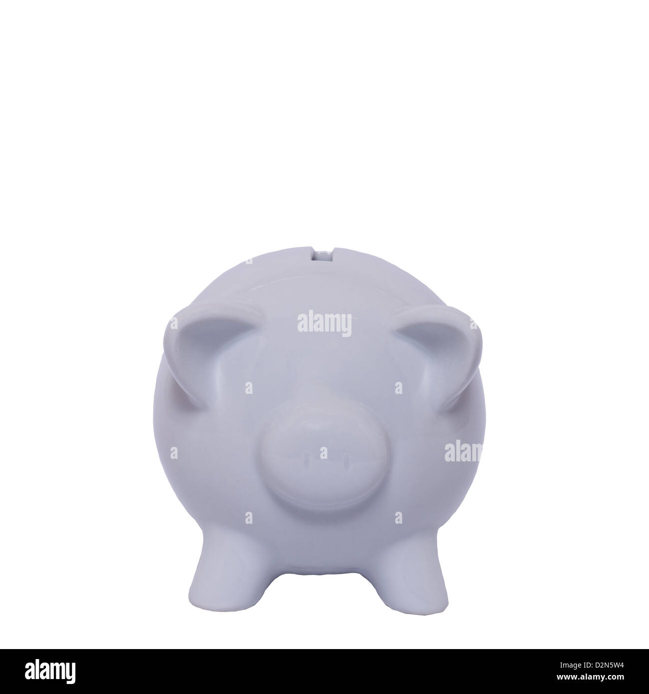 A white piggy bank on a white background Stock Photo - Alamy