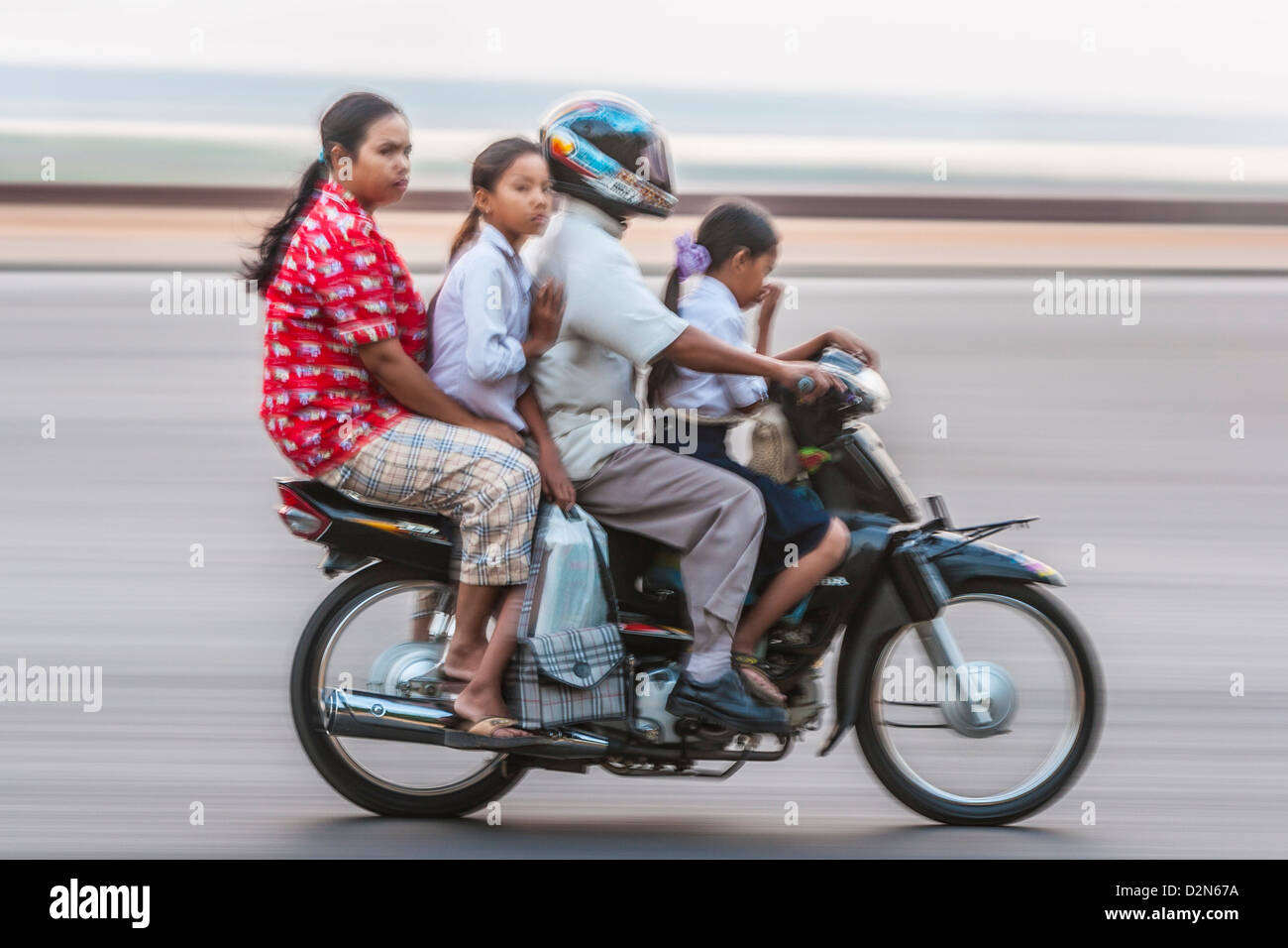 Sisowath Quay, Phnom Penh, Cambodia, Indochina, Southeast Asia, Asia Stock Photo