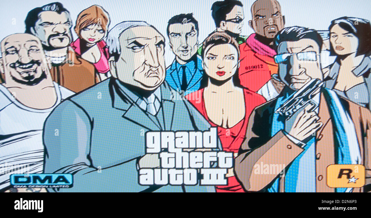 Grand Theft Auto video game Stock Photo