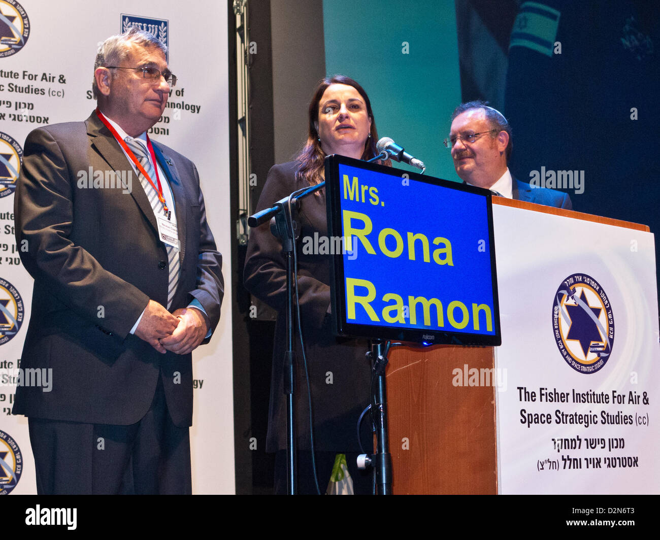 Ilan Ramon Center Nasa administrator charles bolden center hi-res stock photography and ...