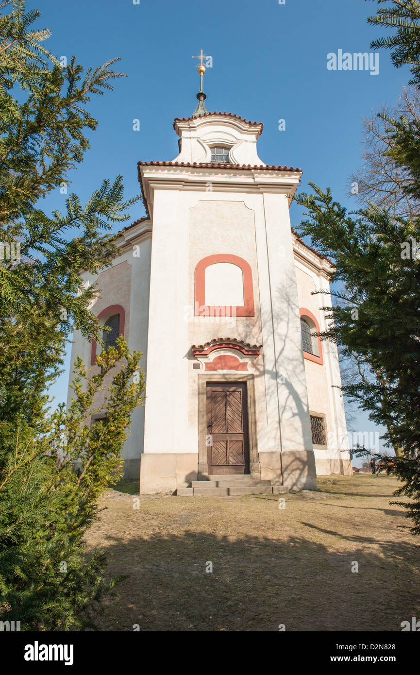 Baroque chapel of the Finding of the Holy Cross in Cicovice, Czech ...