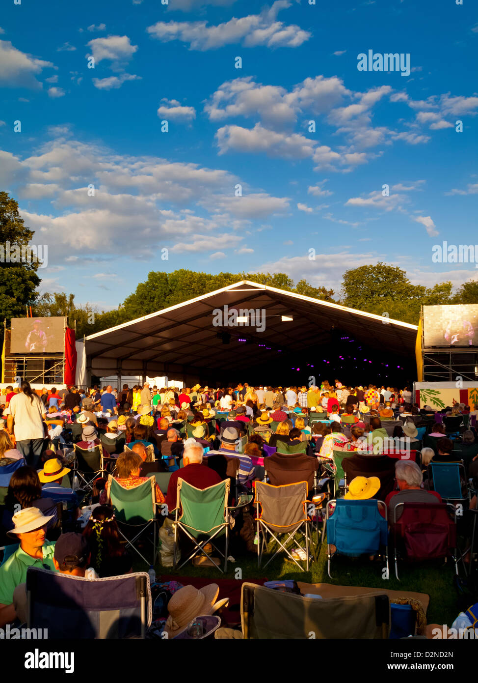 Cambridge Folk Festival audience at the summer roots music event held