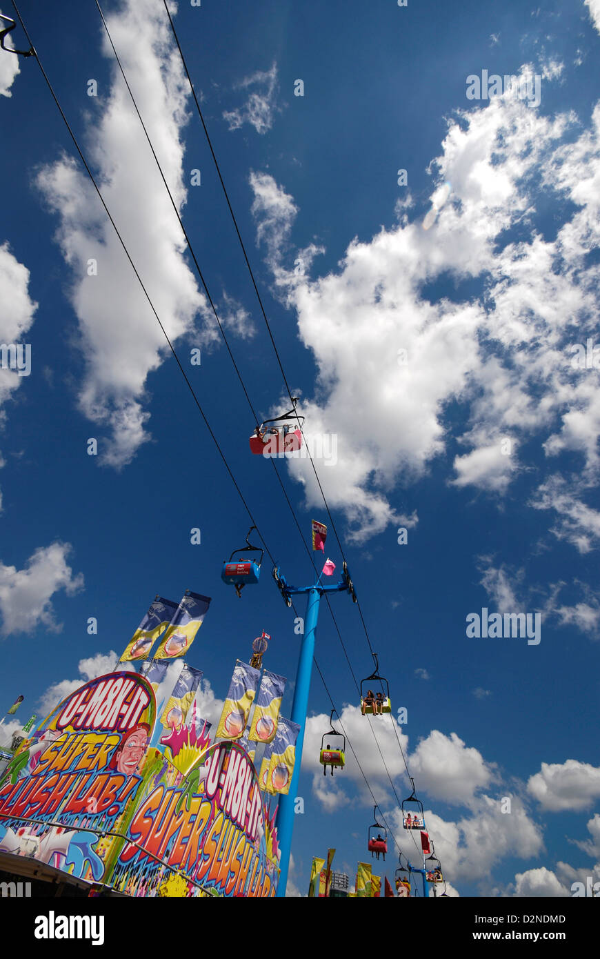 The Sky Ride, a new attraction introduced at Toronto's 2012 Canadian National Exhibition Stock Photo