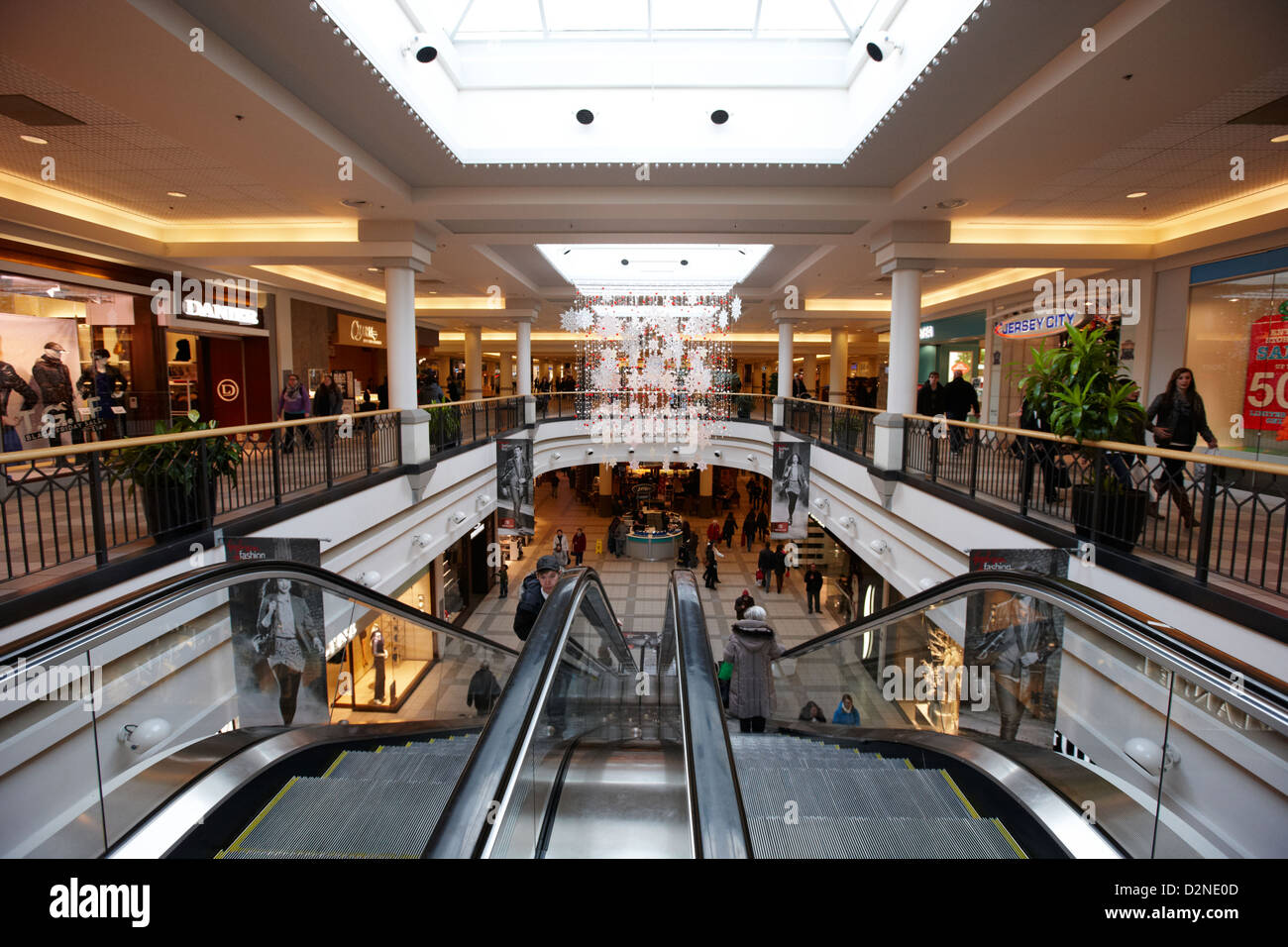 midtown plaza mall with escalators before christmas Saskatoon ...