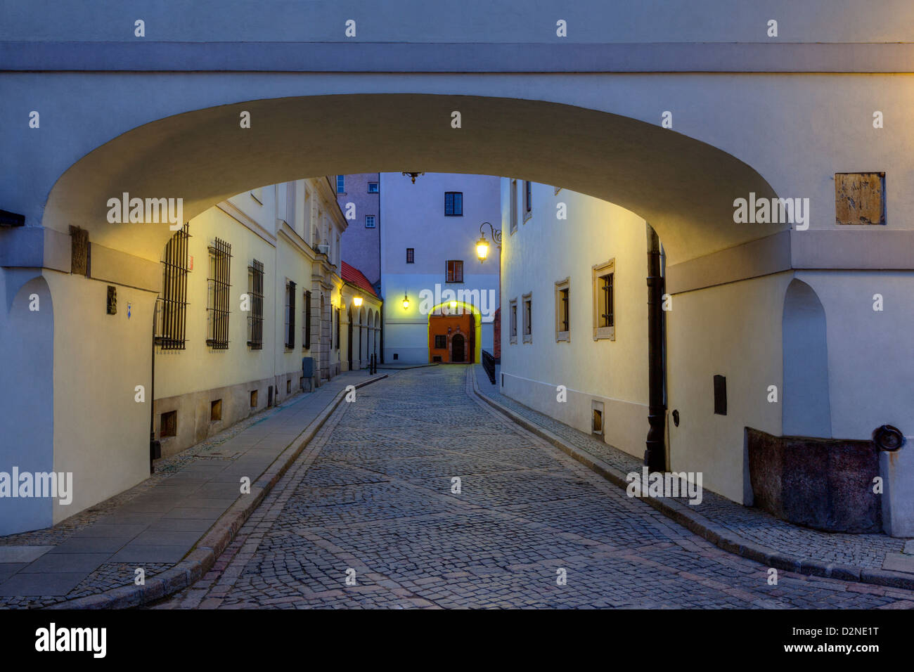 Old Town, Dziekaniastreet, Warsaw,Poland Stock Photo