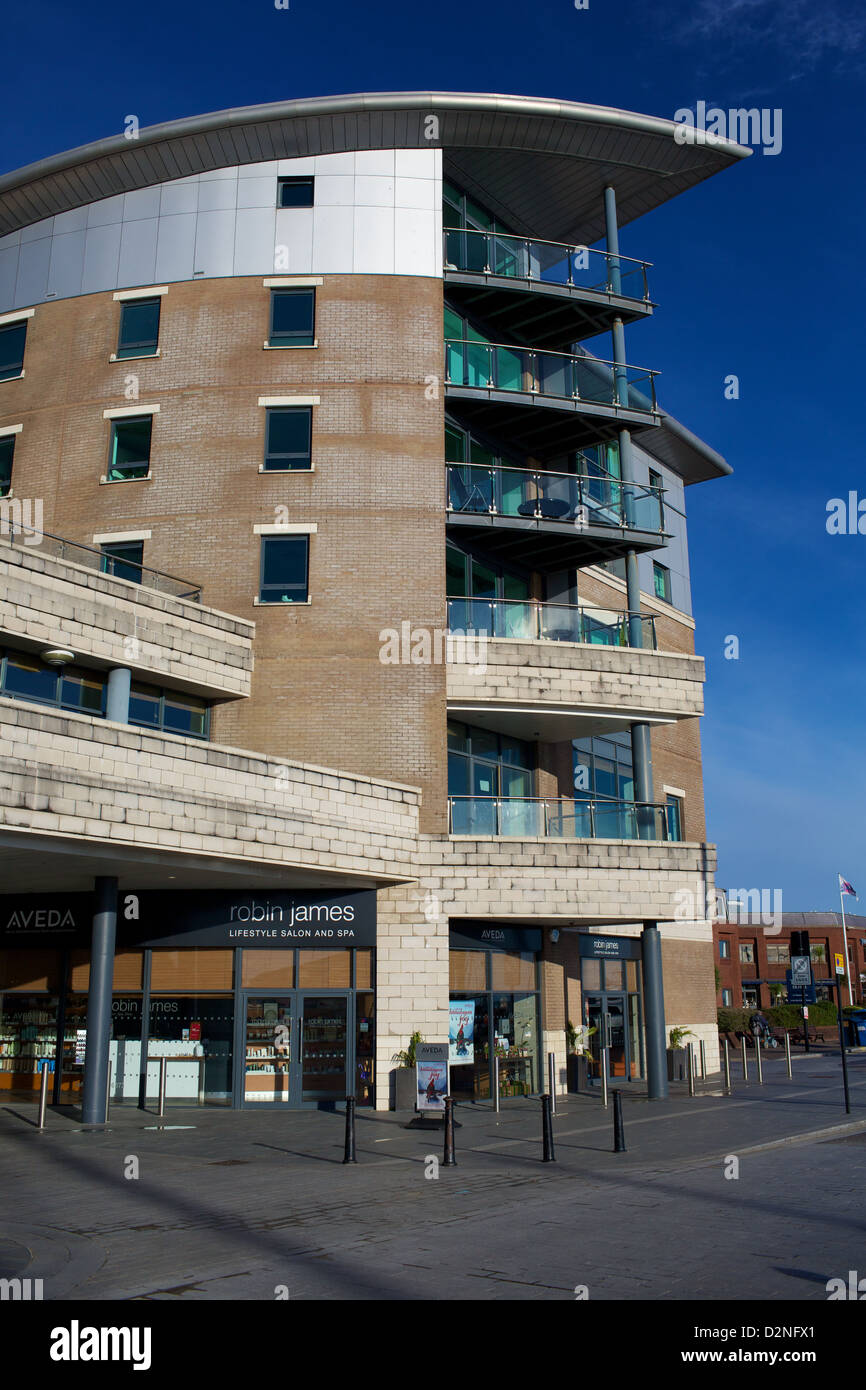 Shops and Apartments at Poole Quay, Poole, Dorset,UK Stock Photo Alamy