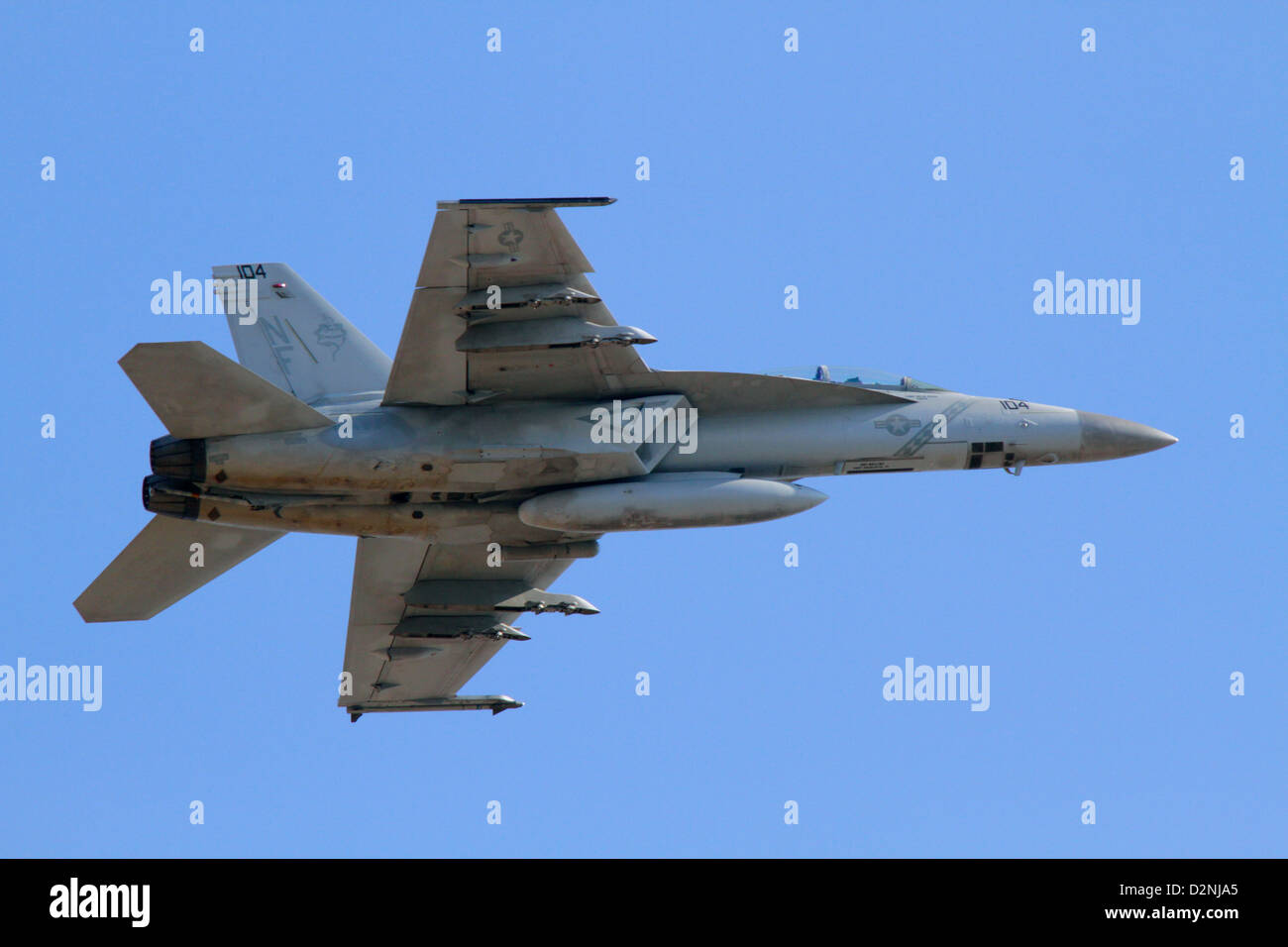Boeing F/A-18E/F Super Hornet multirole fighter aircraft Stock Photo