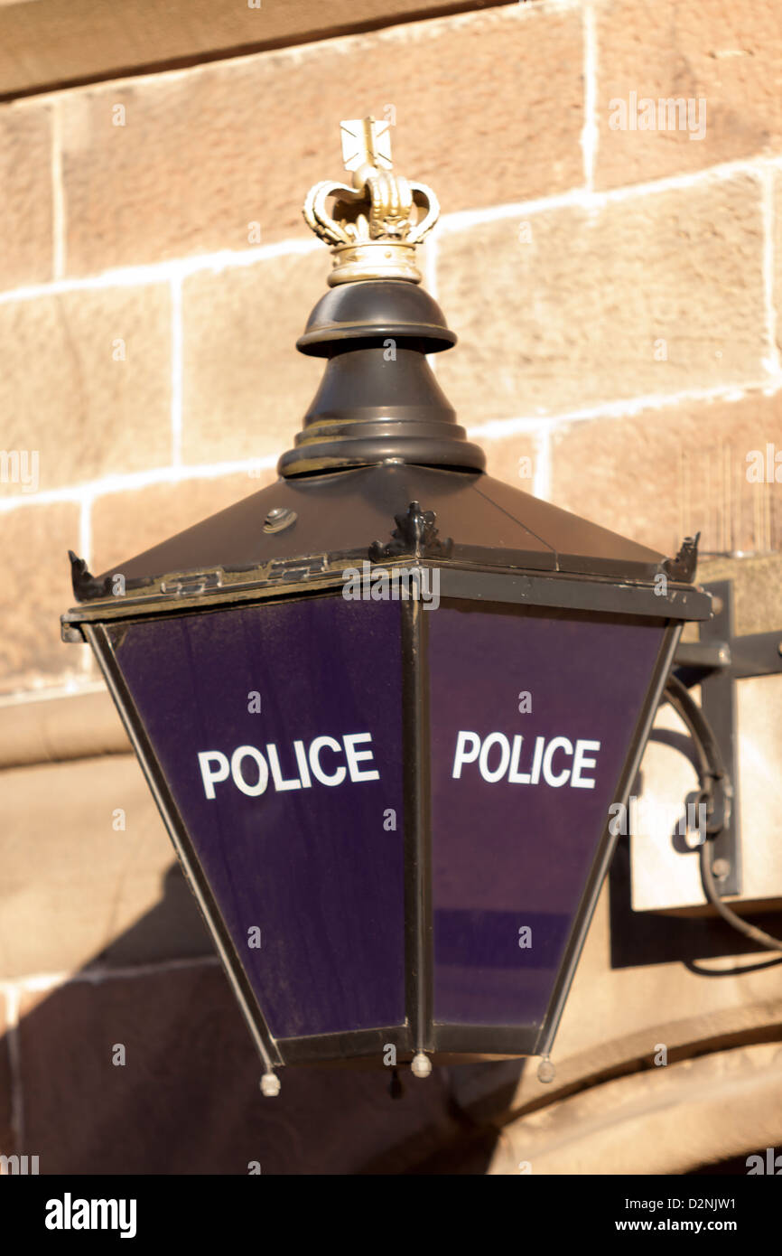 Vintage police sign in Chester Stock Photo