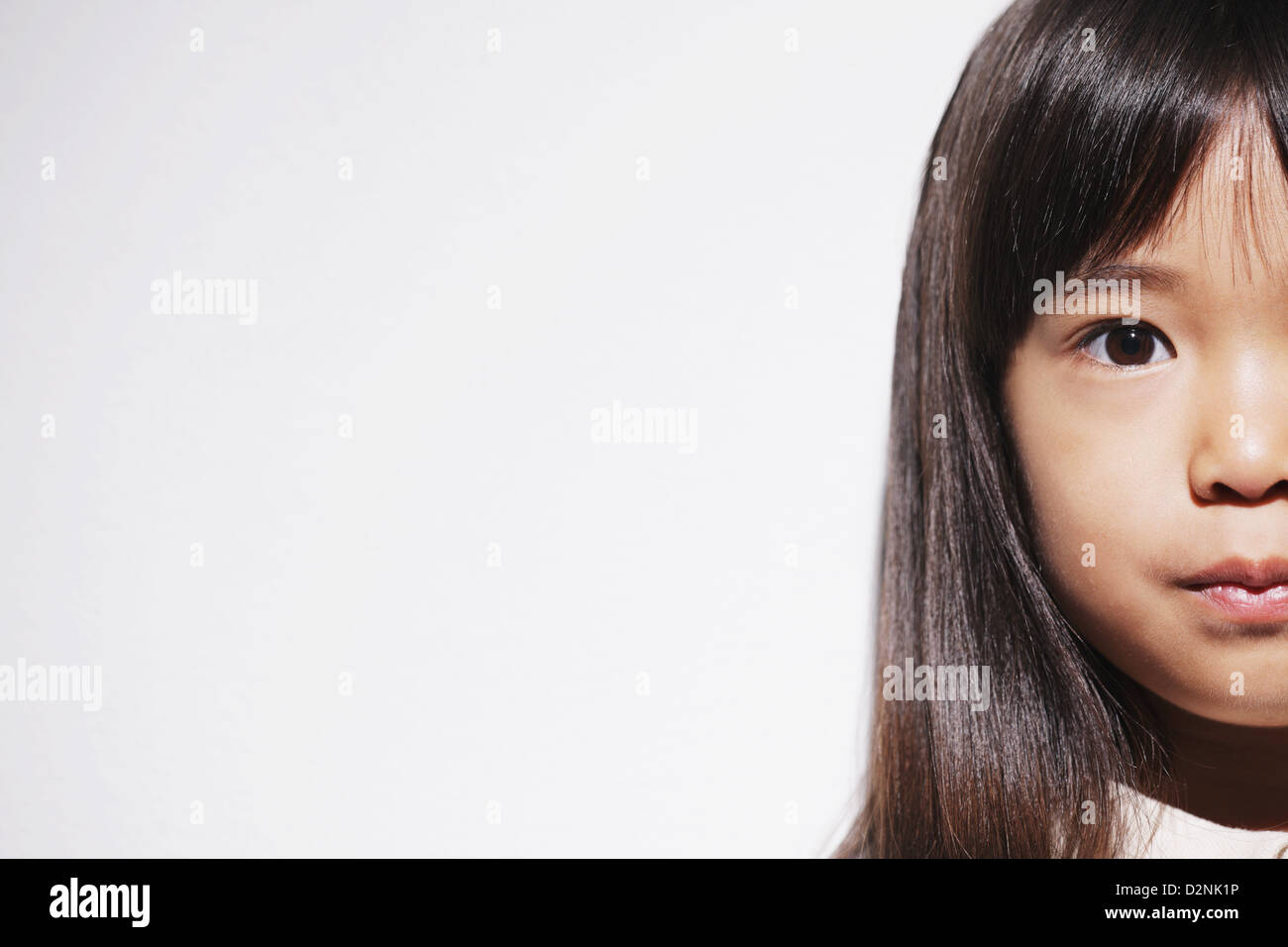 Girl half face hi-res stock photography and images - Alamy