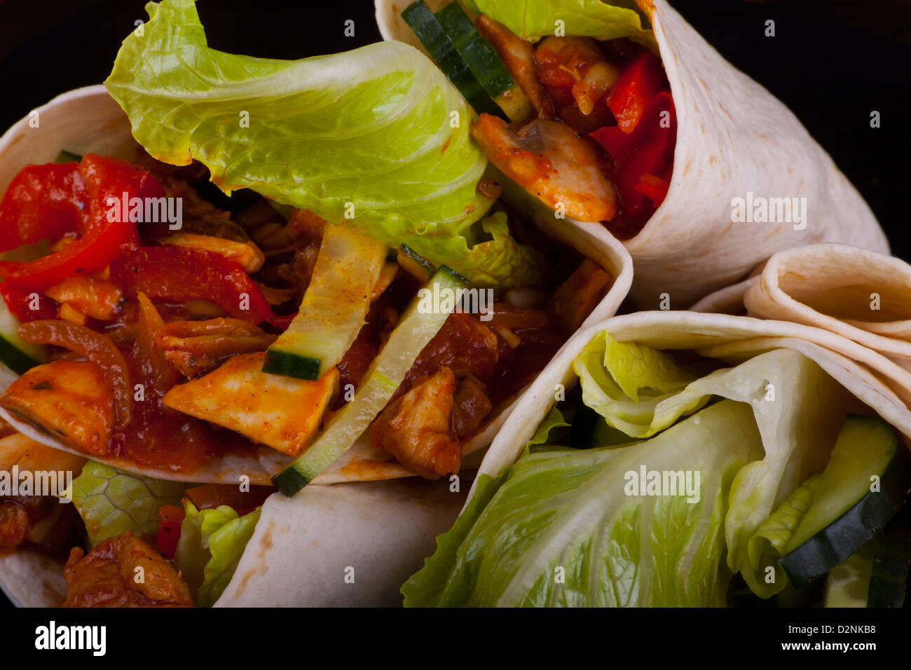 photo of tortilla on a plate Stock Photo