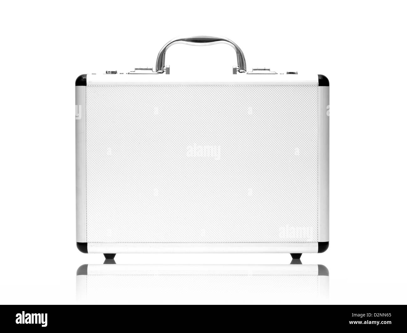 A metal briefcase isolated against a white background Stock Photo - Alamy