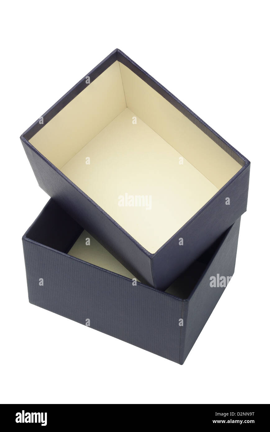 Open Empty Gift Box on White Background Stock Photo