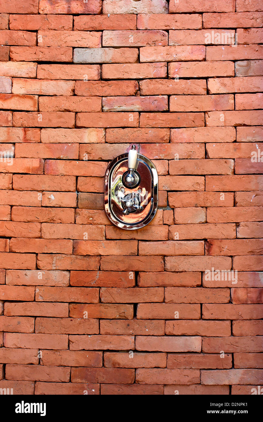 Brick walls, shower valves, shower facilities design and construction