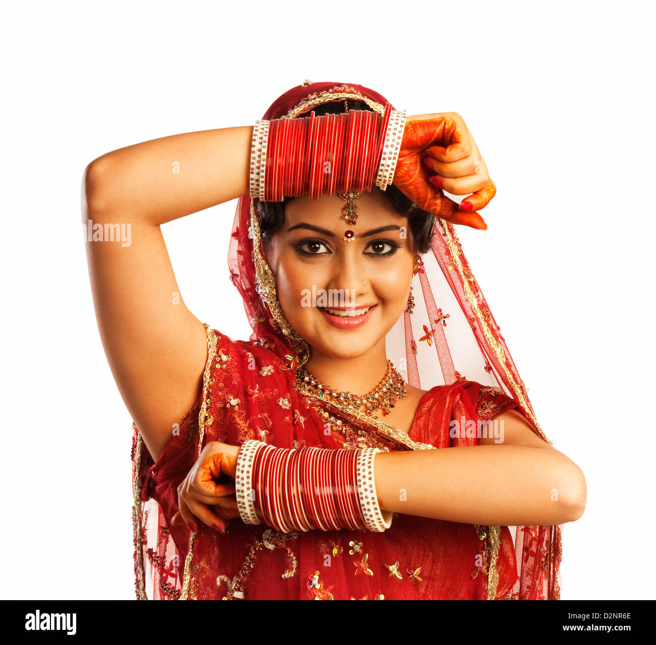 Portrait of a bride in a traditional wedding dress Stock Photo - Alamy