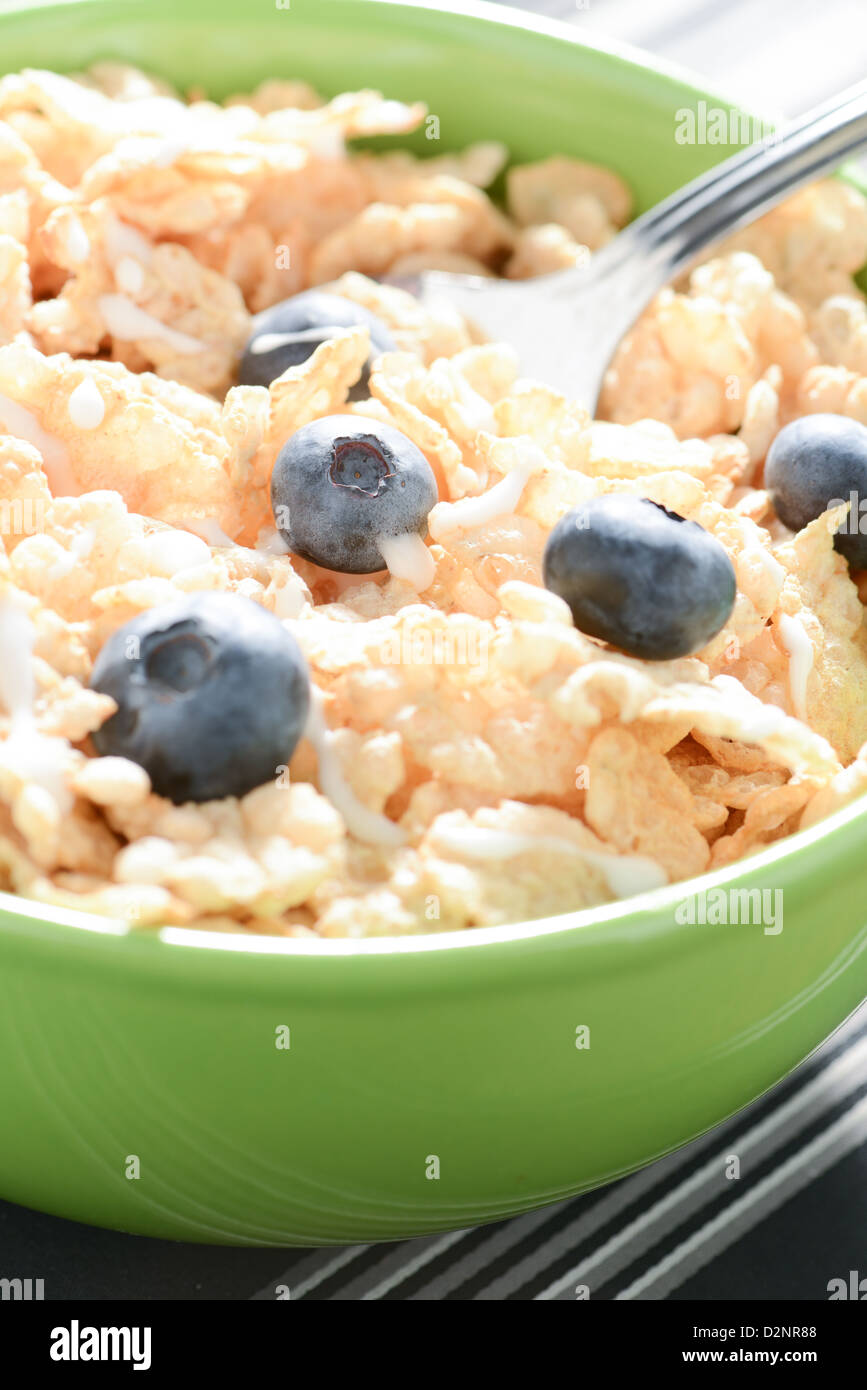 Cereal with Blueberries Stock Photo Alamy