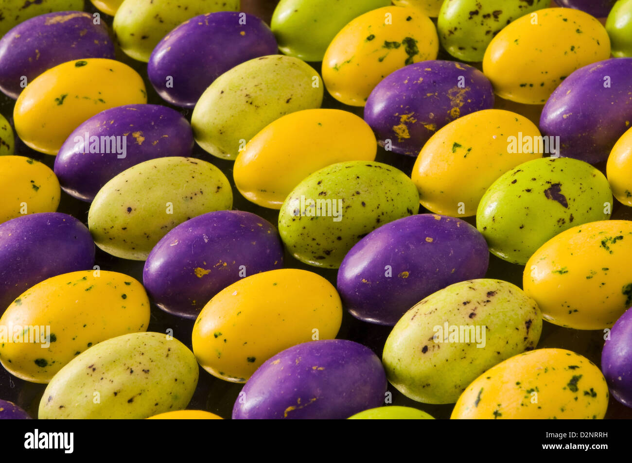 candycovered chocolate eggs in studio setting Stock Photo Alamy