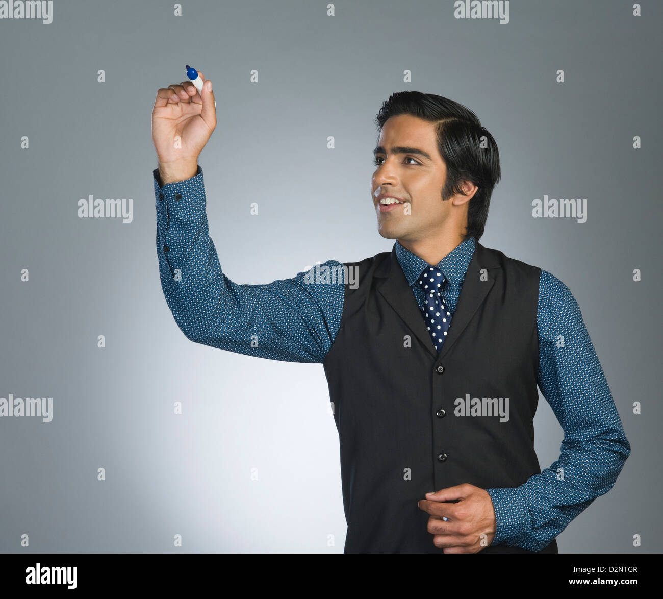 Close-up of a businessman using a touch screen Stock Photo - Alamy