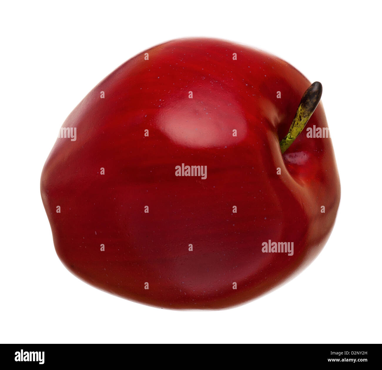 Artificial red apple, isolated on white background Stock Photo