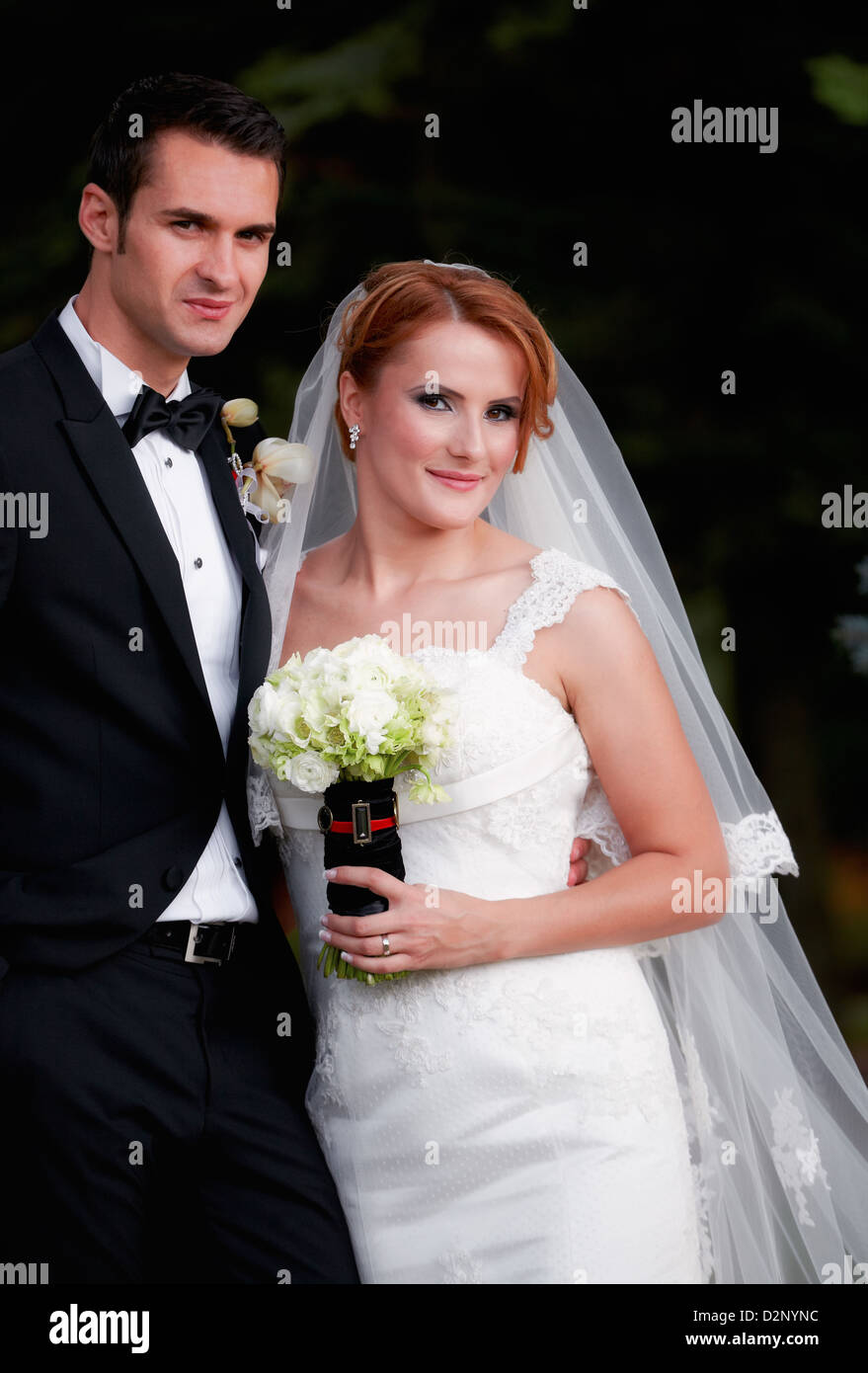 Portrait happy caucasian newly wed hi-res stock photography and images ...