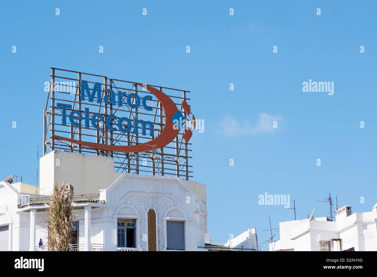 Maroc Telecom advertising sign Stock Photo