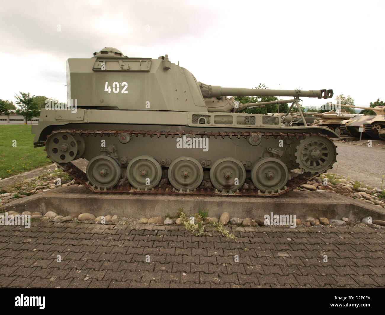 AMX 105mm Mk 62 Self-Propelled Howitzer Stock Photo