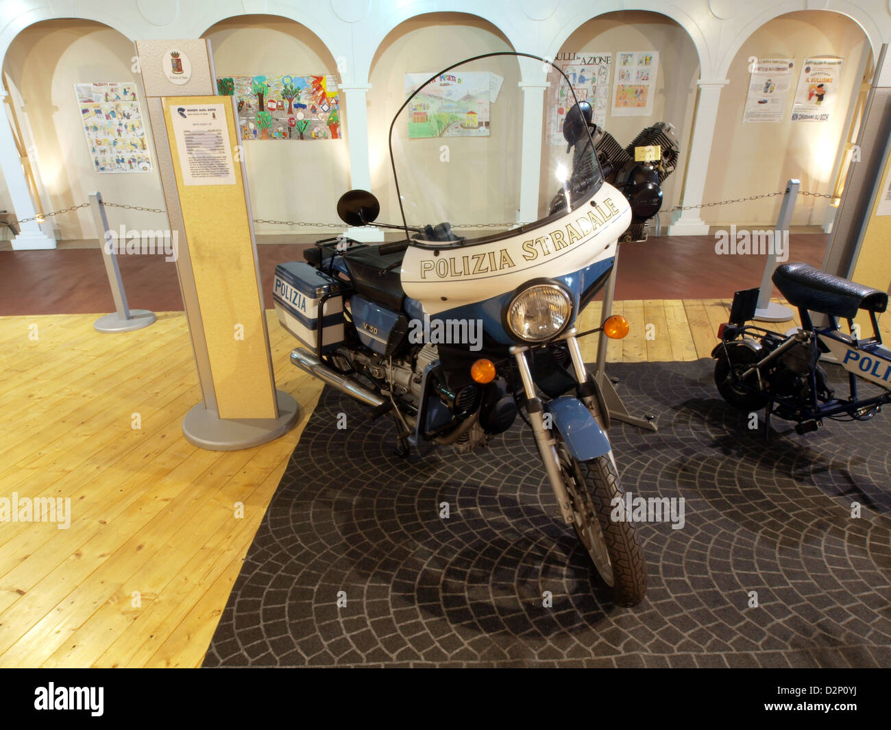 Polizia Stradala Moto Guzzi V50 Stock Photo