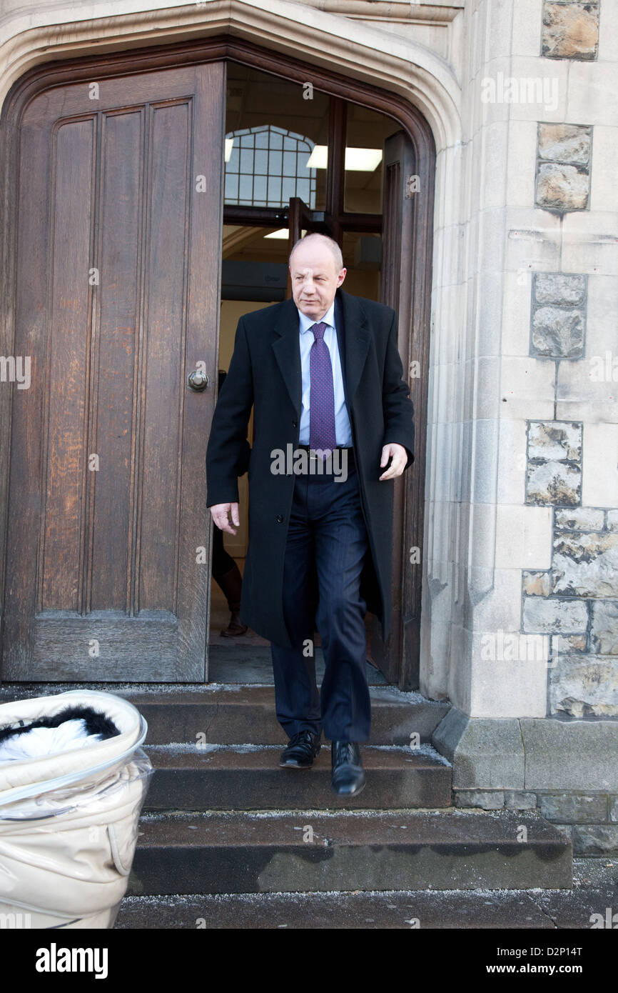Damian Green MP, Minister of State for Policing and Criminal Justice. He is stepping out of Maidstone Magistates Court Stock Photo
