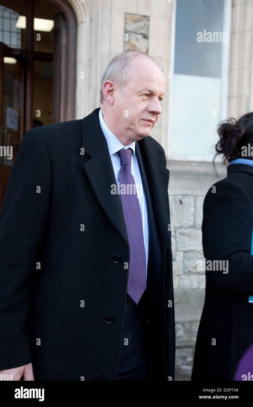 Damian Green MP, Minister of State for Policing and Criminal Justice. He is stepping out of Maidstone Magistates Court Stock Photo