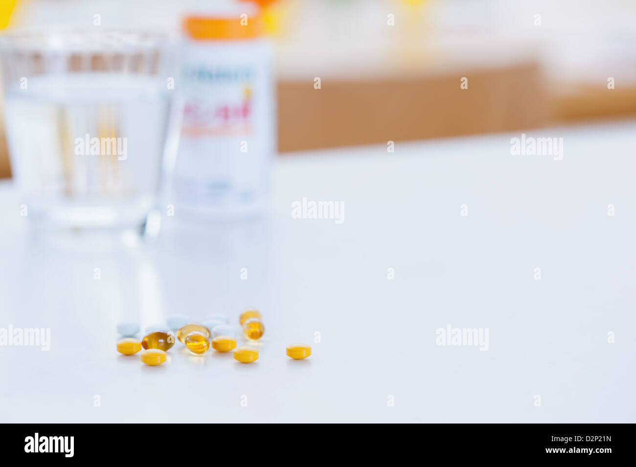 Supplement pills Stock Photo