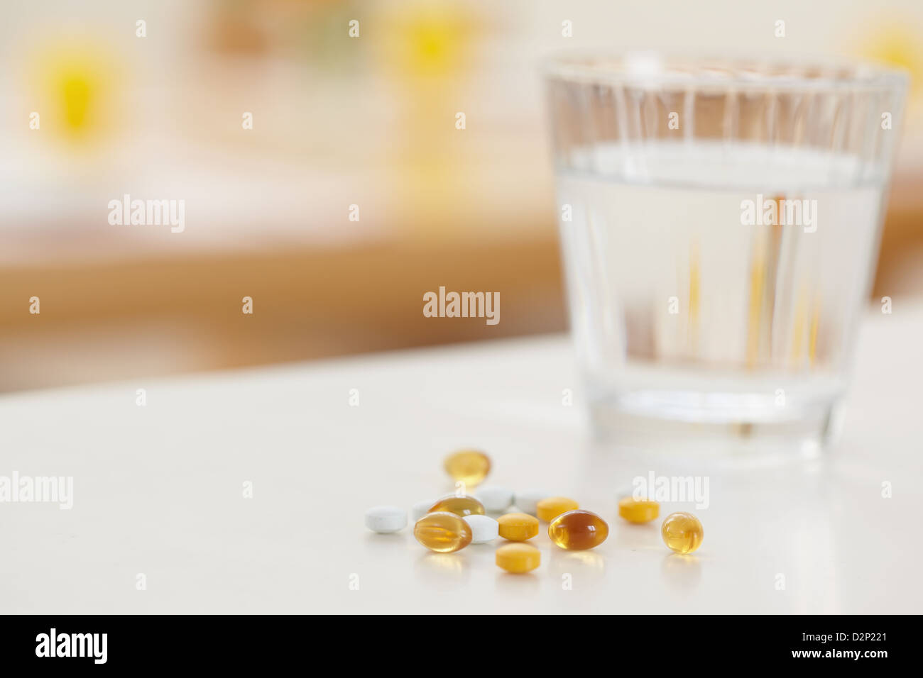Supplement pills Stock Photo
