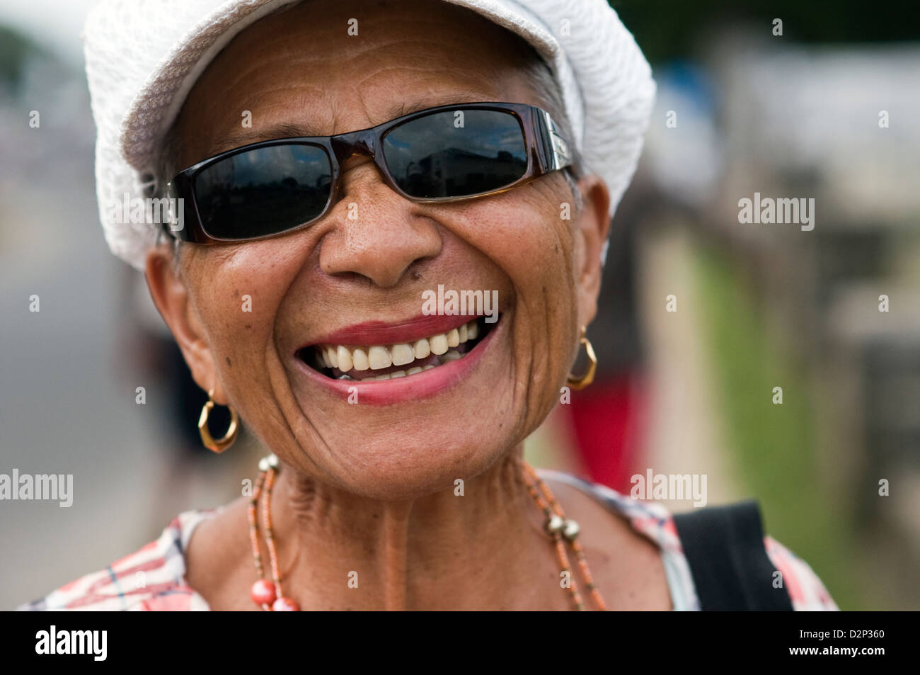 elderly woman, sambava, madagascar Stock Photo