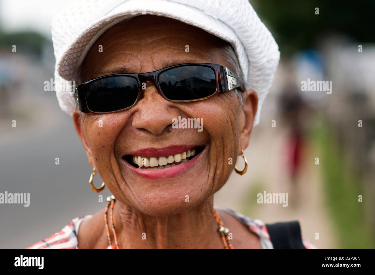 elderly woman, sambava, madagascar Stock Photo